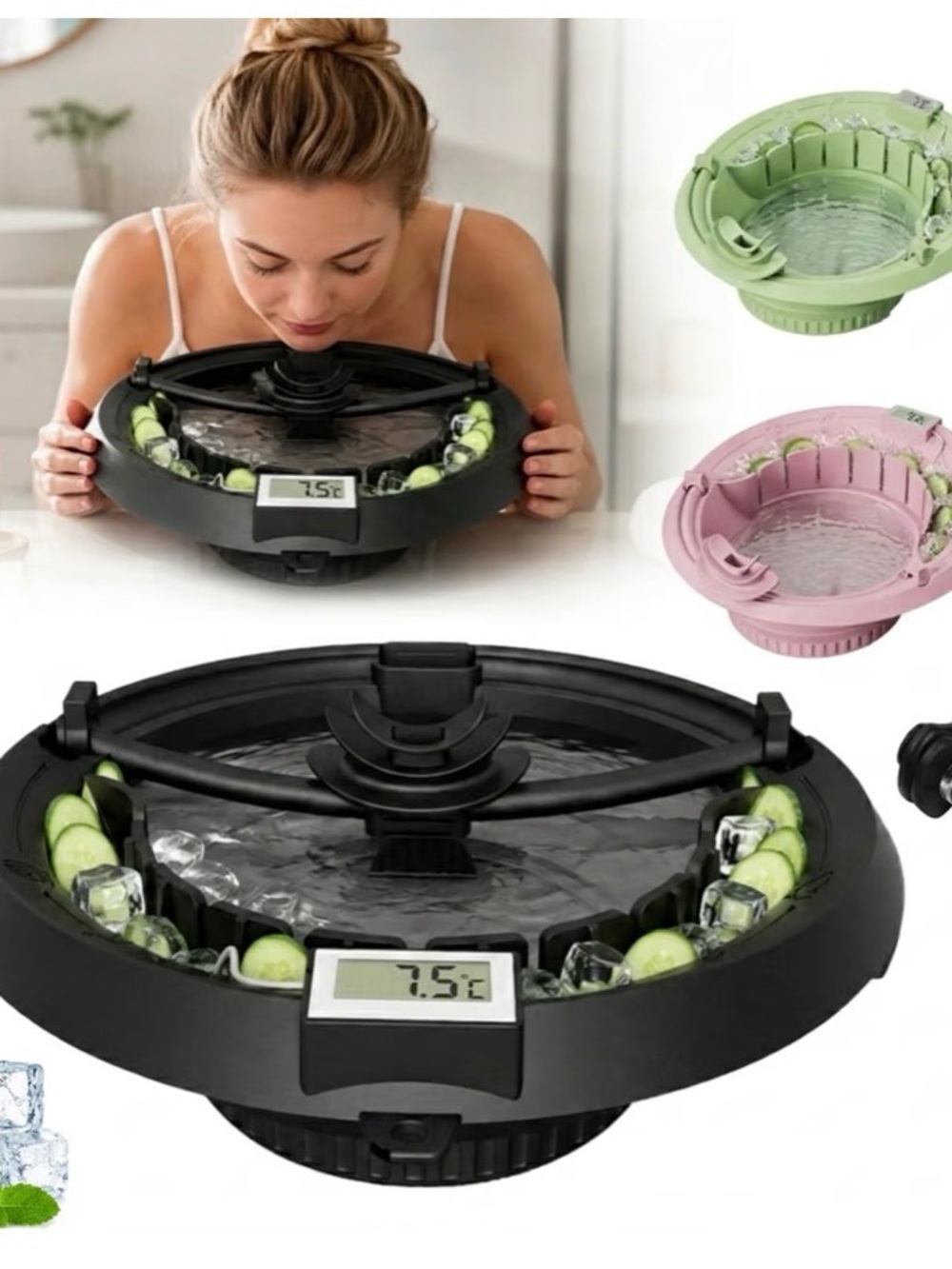 Face Ice Bath Bowl with Ice Tray